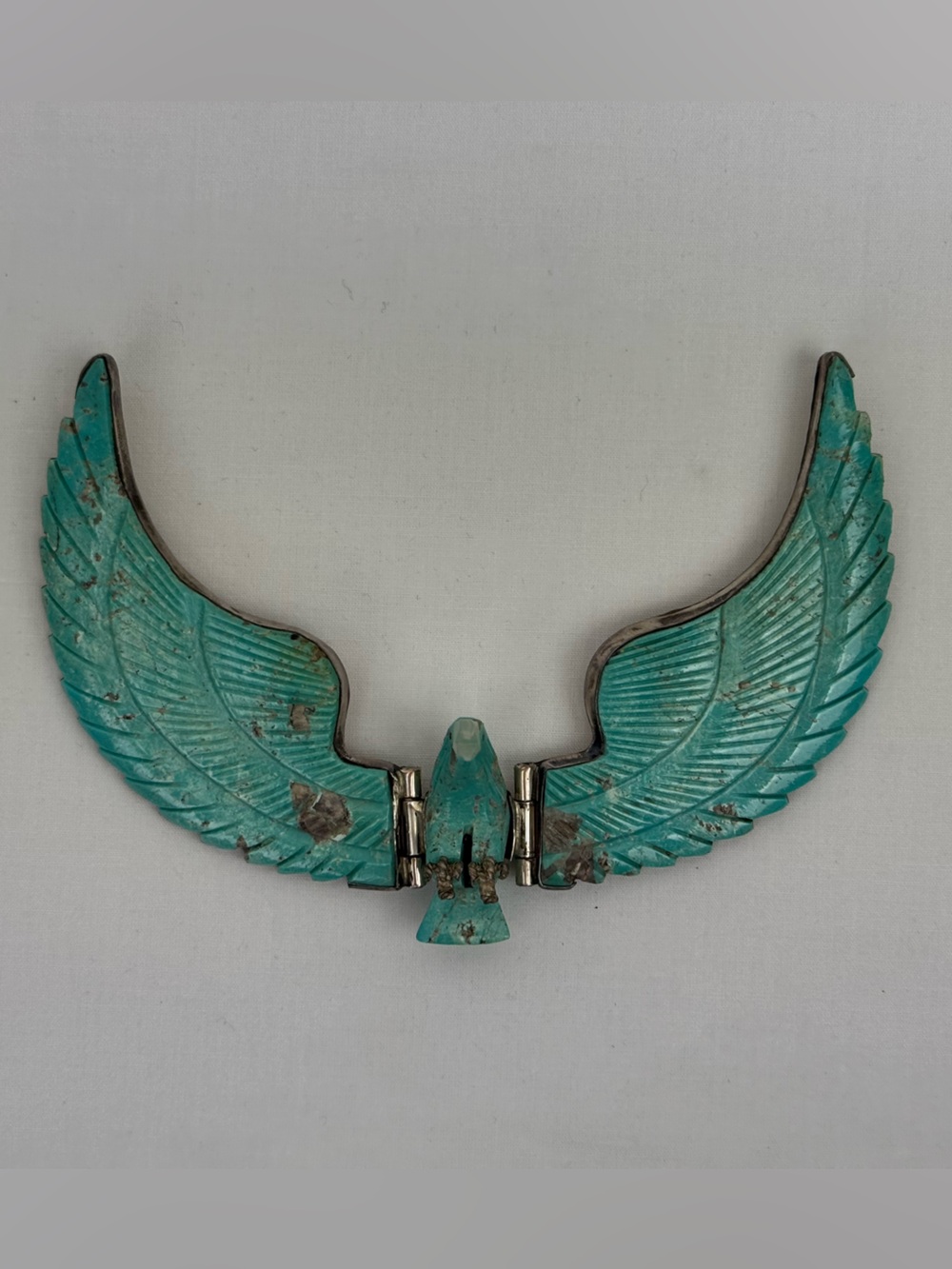 Navajo Eagle Turquoise Sterling Silver Necklace